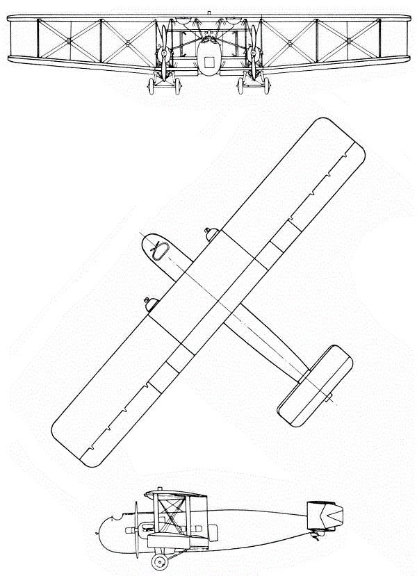 Plan 3 vues du Vickers Victoria