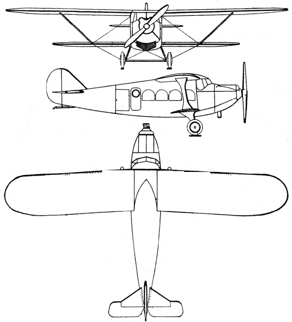 Plan 3 vues du Breguet Br.26