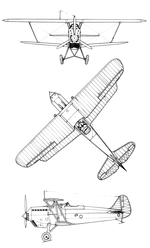 Plan 3 vues du Kawasaki Ki-10 'Perry'