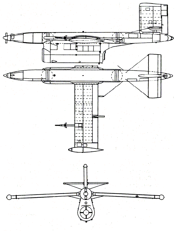 Plan 3 vues du Lavotchkin La-17