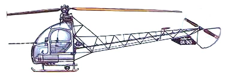 Profil couleur du Zlin Z-35 Heli Trainer