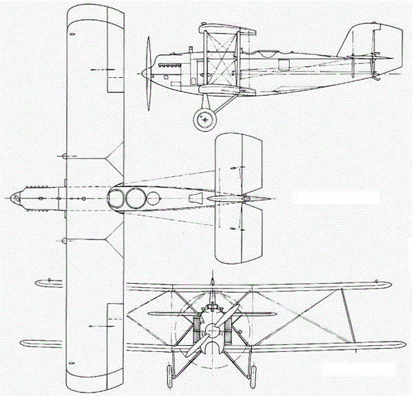 Plan 3 vues du Martin T2M