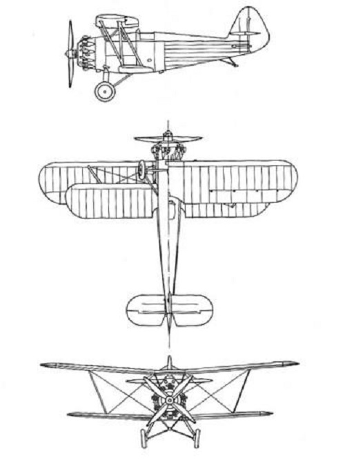 Plan 3 vues du Arado Ar 64