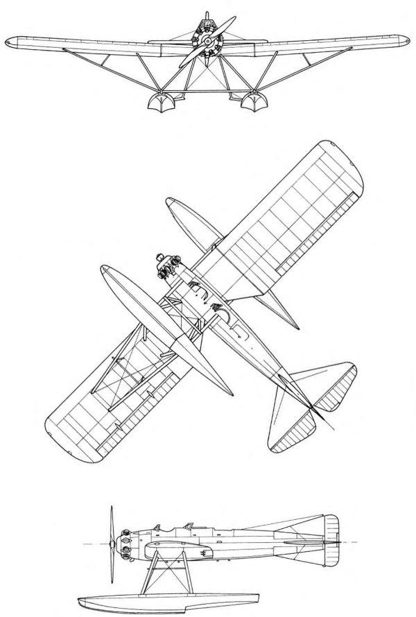 Plan 3 vues du Gourdou-Leseurre GL.81