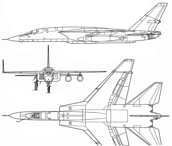 Plan 3 vues du North American RA-5 Vigilante