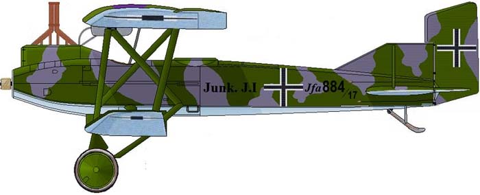 Profil couleur du Junkers J.I