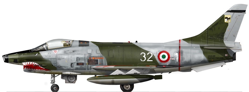 Profil couleur du Fiat G.91Y