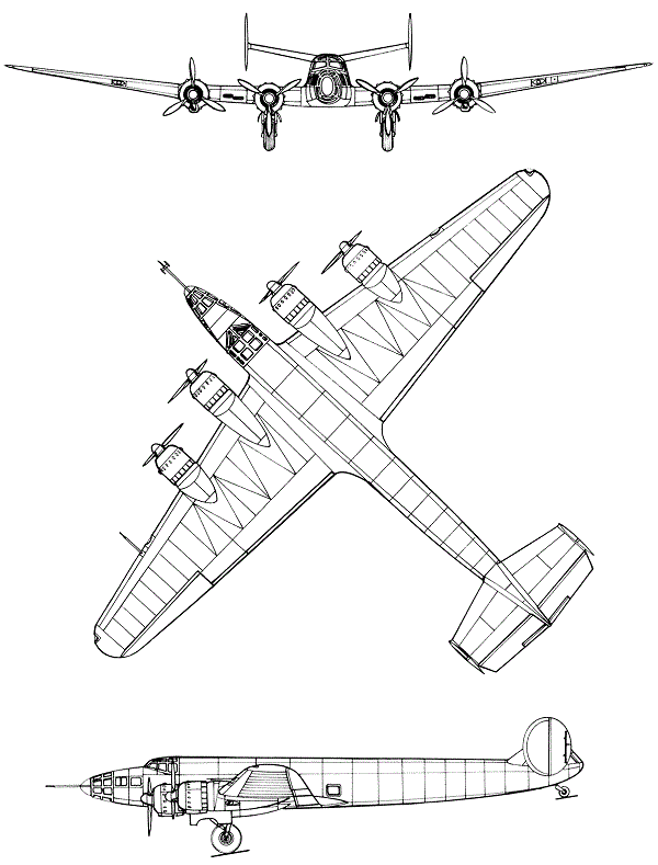 Plan 3 vues du Bloch MB.162