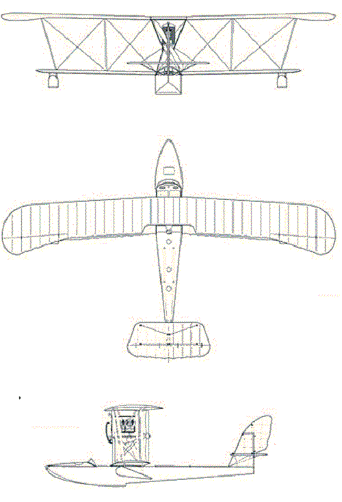 Plan 3 vues du Ikarus SM / IO