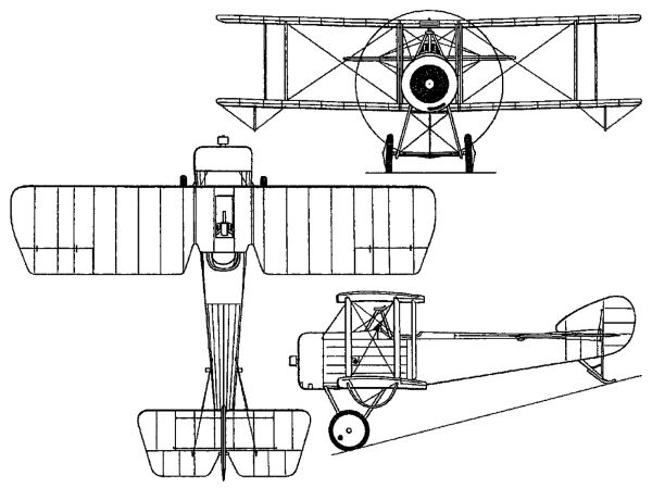 Plan 3 vues du Beardmore W.B.III