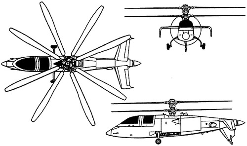 Plan 3 vues du Sikorsky X2