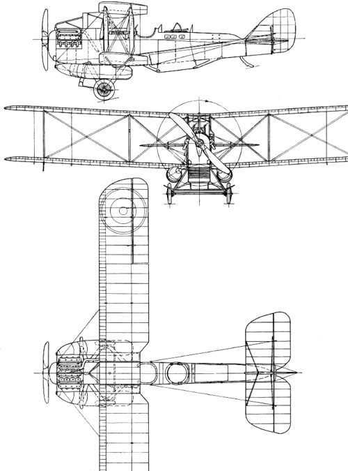 Plan 3 vues du Westland Walrus