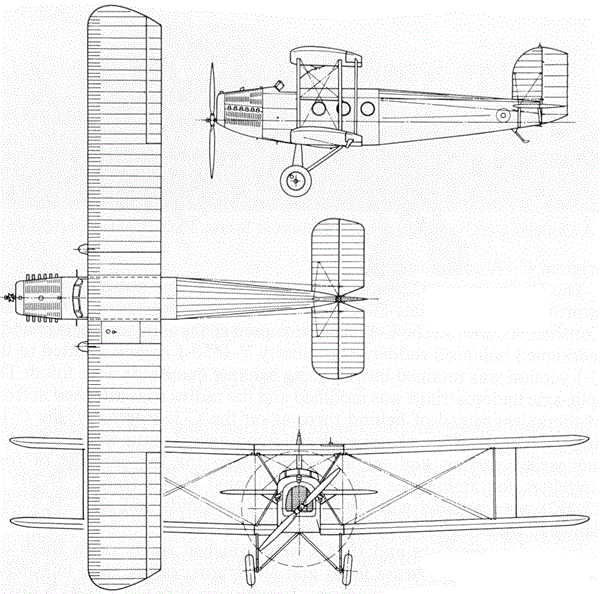 Plan 3 vues du Douglas C-1