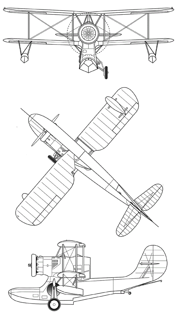 Plan 3 vues du Great Lakes XSG