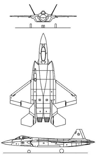 Plan 3 vues du Shenyang J-35 / J-35A