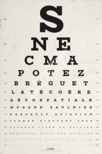 Poster "Échelle optométrique - Constructeurs français"
