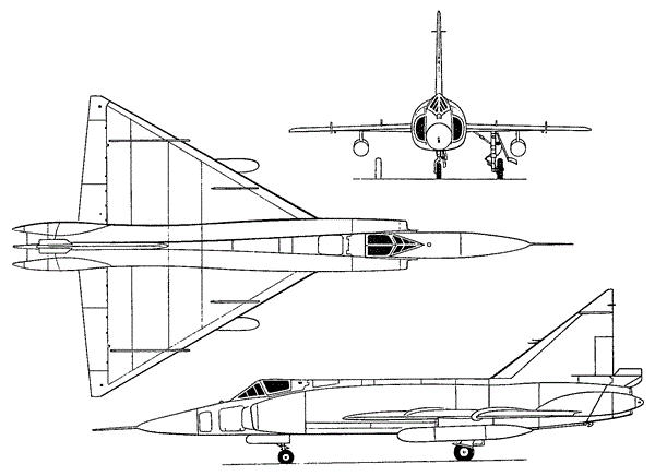 Plan 3 vues du Sperry PQM-102 Pave Deuce