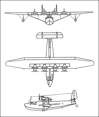 Plan 3 vues du Sikorsky S-42 Plan 3 vues du Sikorsky S-42