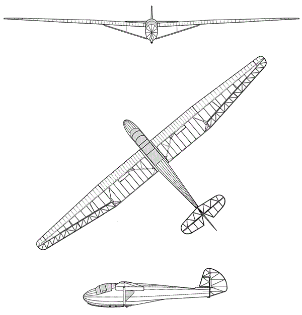 Plan 3 vues du Schweizer LNS