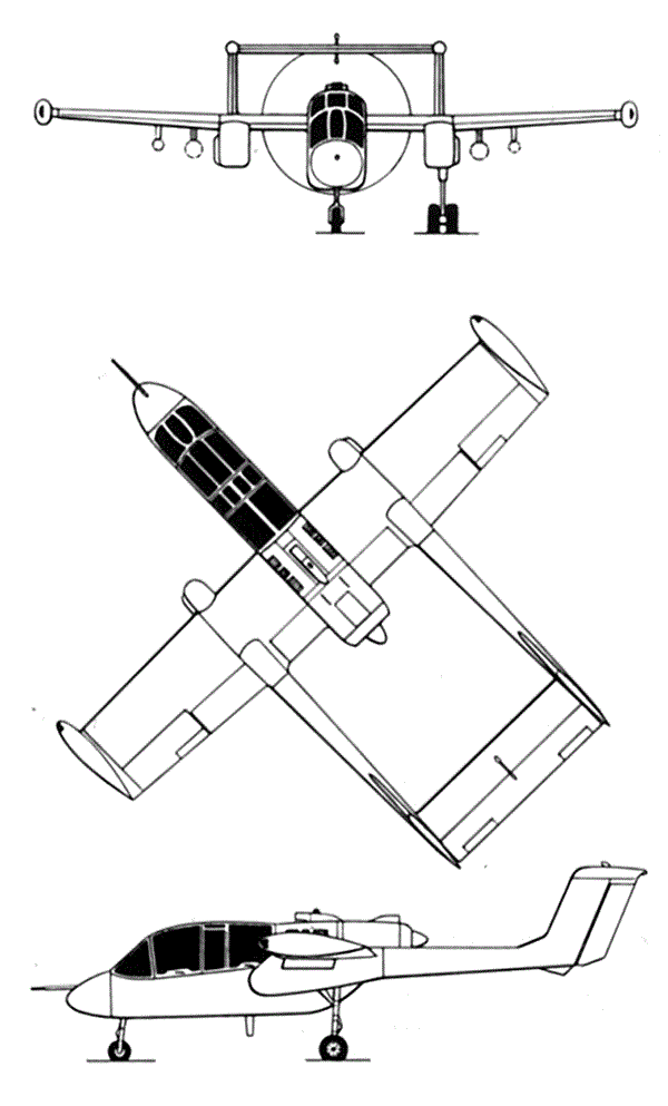Plan 3 vues du RTAF B.ThO.5