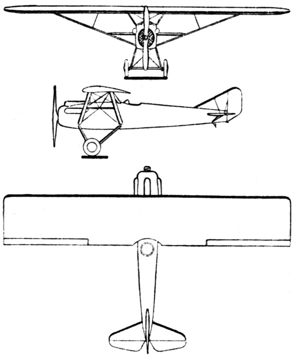 Plan 3 vues du Gourdou-Leseurre GL.2