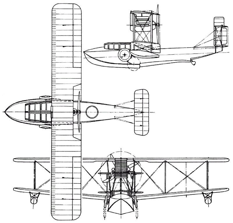 Plan 3 vues du Vickers Viking