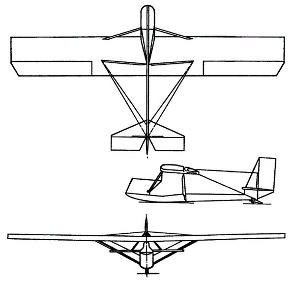 Plan 3 vues du Antonov A-1 / A-2 Plan 3 vues du Antonov A-1 / A-2