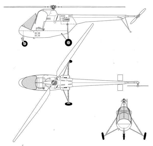 Plan 3 vues du Praga XE-II Plan 3 vues du Praga XE-II