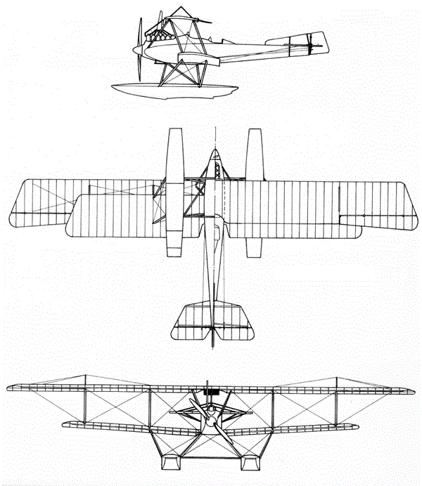 Plan 3 vues du Sablatnig SF-2 Plan 3 vues du Sablatnig SF-2