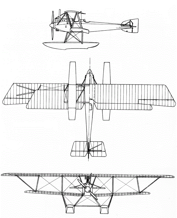 Plan 3 vues du Sablatnig SF-5