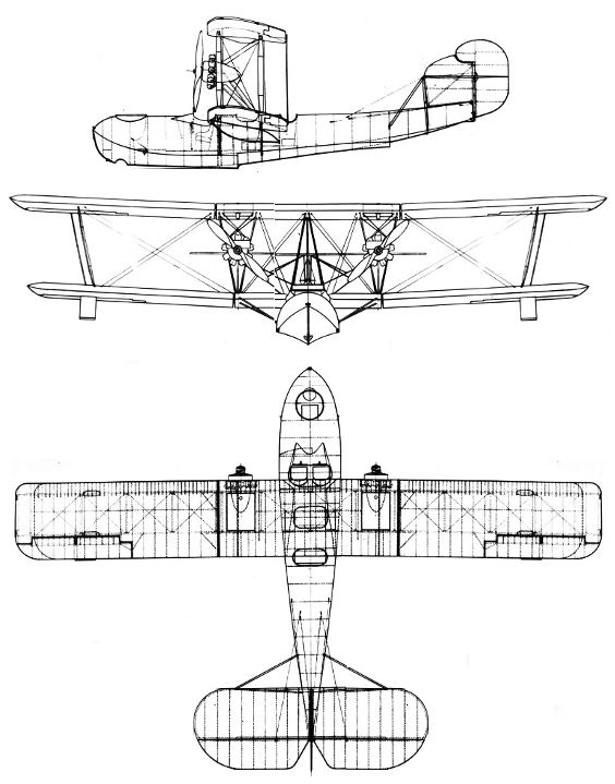 Plan 3 vues du Canadian Vickers Varuna Plan 3 vues du Canadian Vickers Varuna