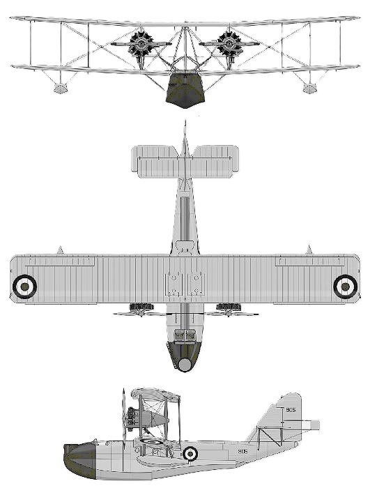Plan 3 vues du Canadian Vickers Vancouver Plan 3 vues du Canadian Vickers Vancouver