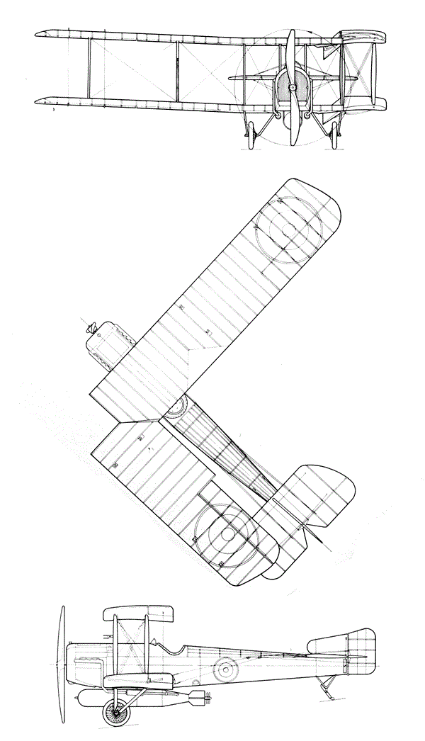 Plan 3 vues du Sopwith T.1 Cuckoo Plan 3 vues du Sopwith T.1 Cuckoo