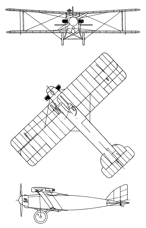 Plan 3 vues du Port Victoria P.V.8 Eastchurch Kitten