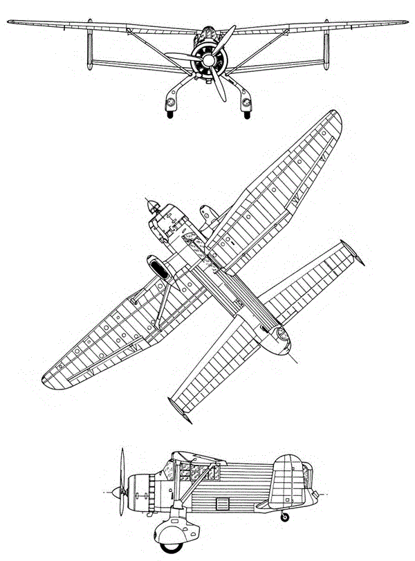 Plan 3 vues du Westland Wendover Plan 3 vues du Westland Wendover