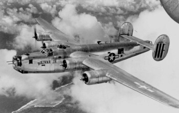 Consolidated B-24M-20-CO (S/N 44-42151) in flight. (U.S. Air Force photo)