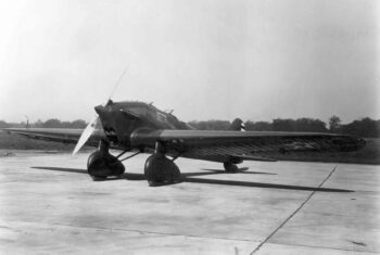 3/4-front view of the Atlantic-Fokker XA-7. (U.S. Air Force photo)