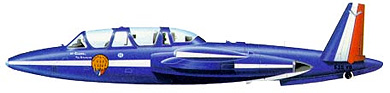 Profil couleur du Fouga CM.170 Magister