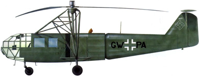 Profil couleur du Focke-Achgelis Fa 223 Drache