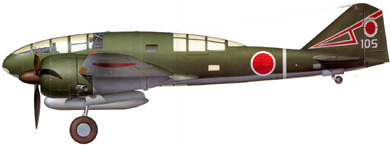 Profil couleur du Mitsubishi Ki-46  ‘Dinah’