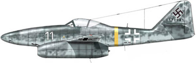 Profil couleur du Messerschmitt Me 262 Schwalbe