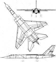 Plan 3 vues du North American A-5 Vigilante