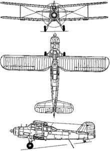 Plan 3 vues du Fairey  Albacore