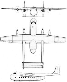 Plan 3 vues du Armstrong Whitworth AW.660 Argosy