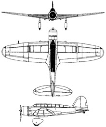 Plan 3 vues du Mitsubishi B5M ‘Mabel’