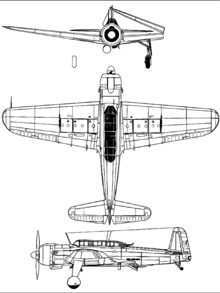 Plan 3 vues du Nakajima B6N Tenzan ‘Jill’