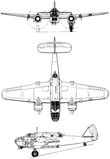 Plan 3 vues du Bristol  Beaufort