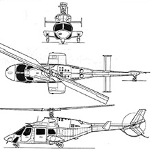 Plan 3 vues du Bell 222 / 230 / 292 / 430