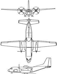 Plan 3 vues du Aérospatiale-MBB C-160 Transall