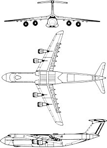 Plan 3 vues du Lockheed C-5 Galaxy